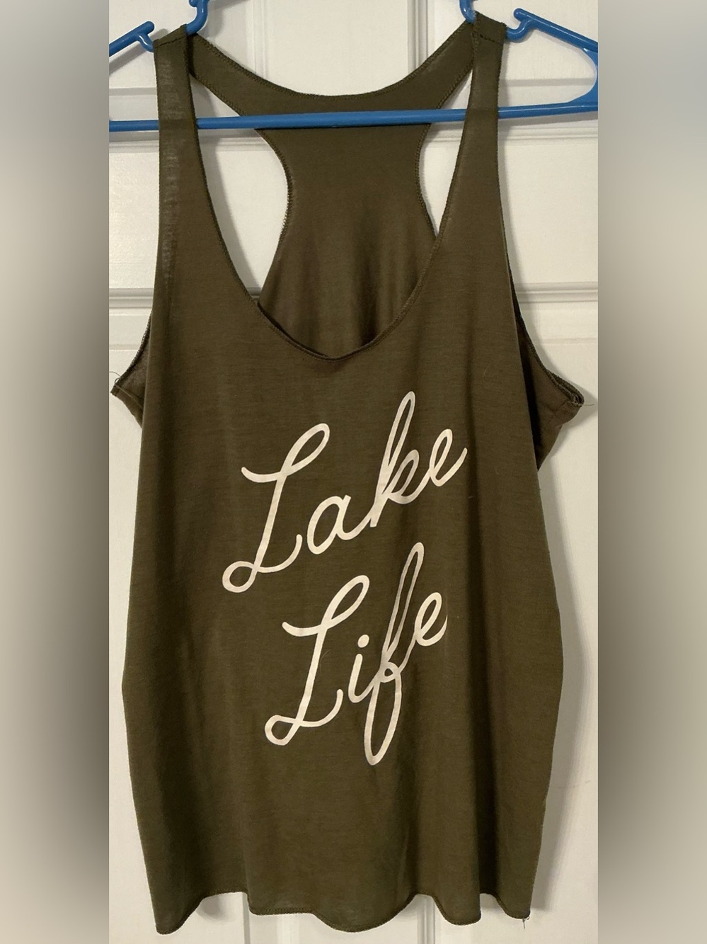 Women’s Olive Green “Lake Life” Tank Top